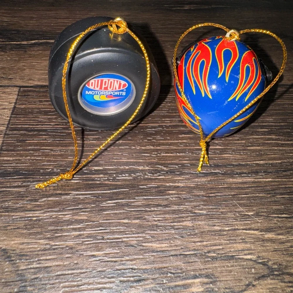 VINTAGE JEFF GORDON #24 CHRISTMAS TREE ORNAMENTS HELMET TIRE DISCONTINUED NASCAR
